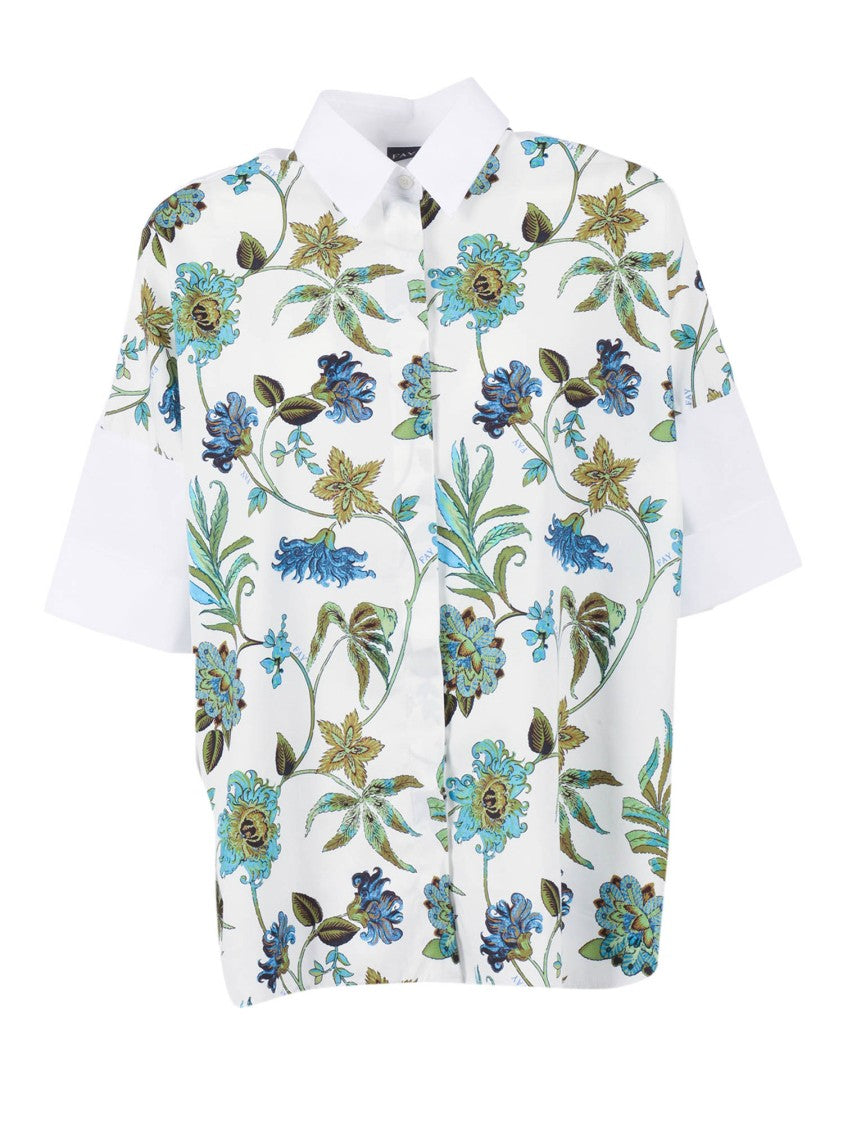 Fay Floral Print Short Sleeve Casual Shirt