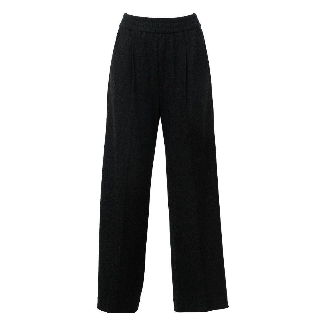 Circolo 1901 Wide Leg Wool Jersey Pleated Wide-Leg Pants