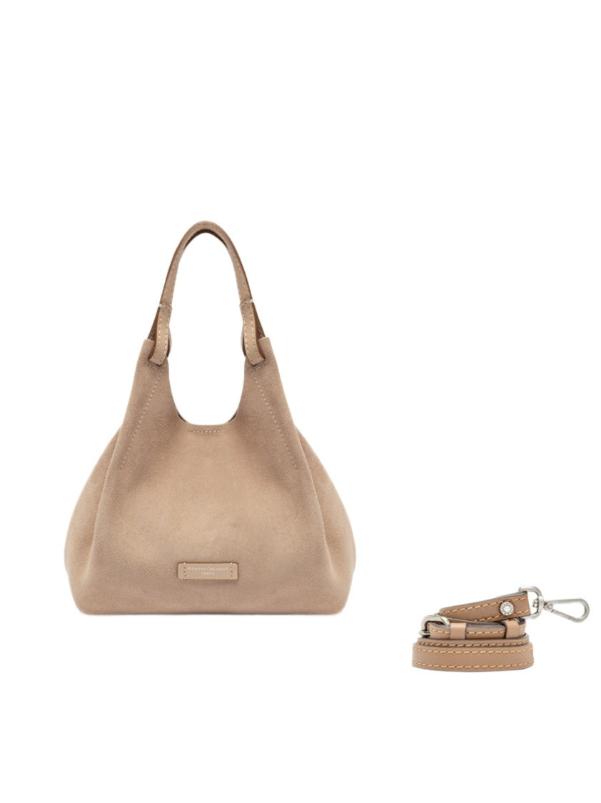 Gianni Chiarini Contemporary Suede Leather Bag With Removable Strap