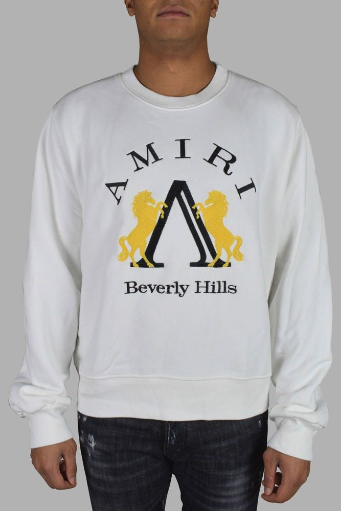 Amiri White Cotton Sweatshirt With Embroidered Logo