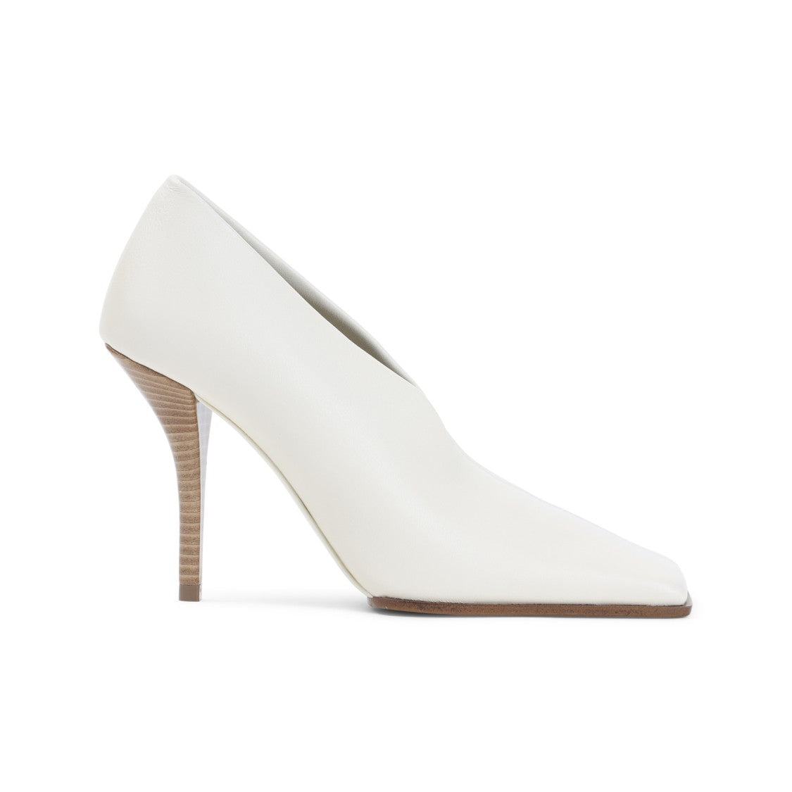 Alaïa 90 White Lamb Leather Pumps