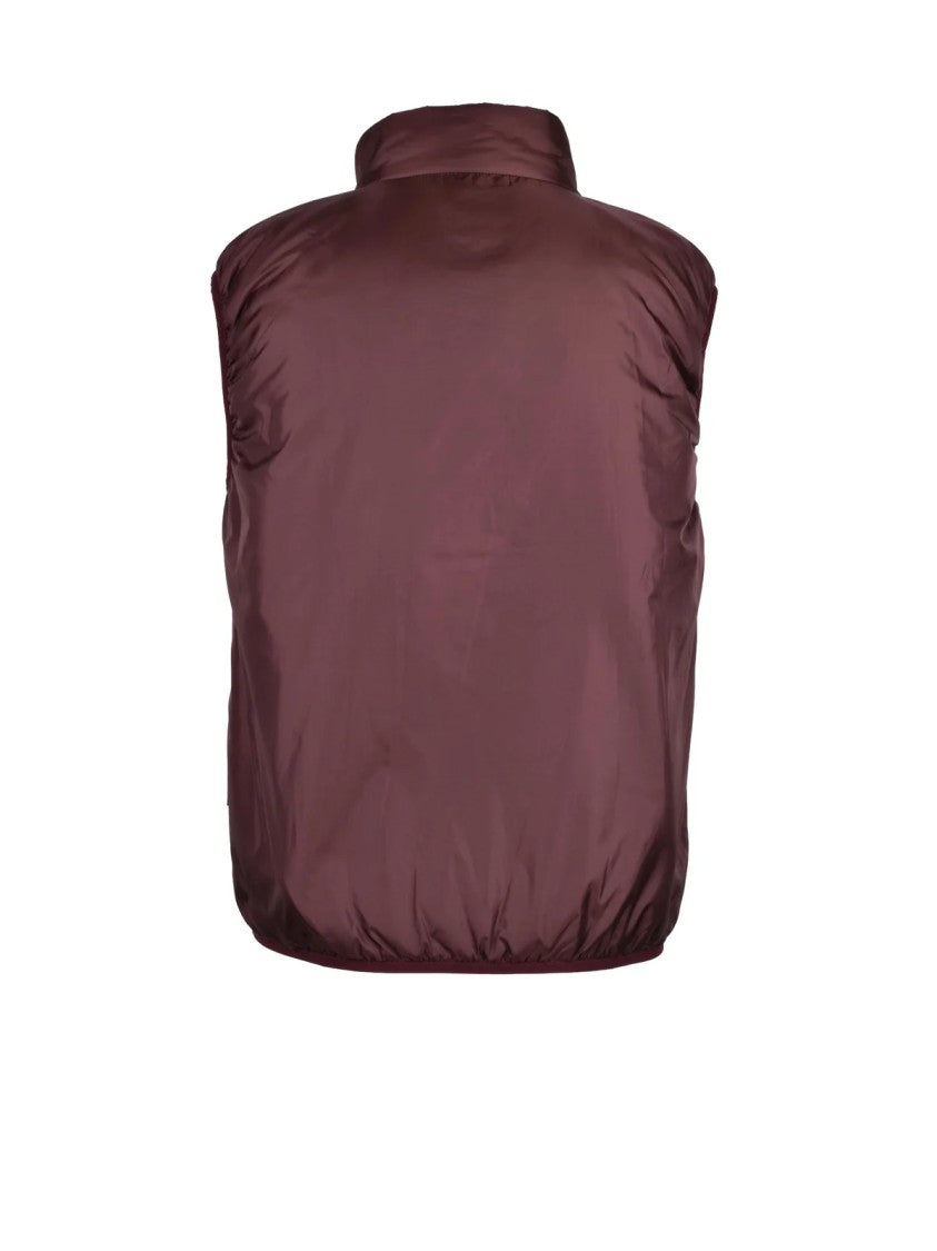 Aspesi Padded Red Nylon Vest With Thermore Insulation