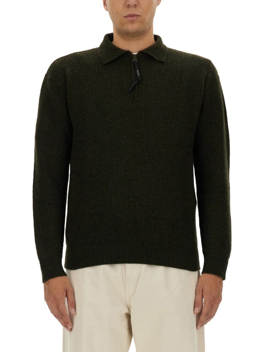 Aspesi Textured Ribbed Wool Jersey