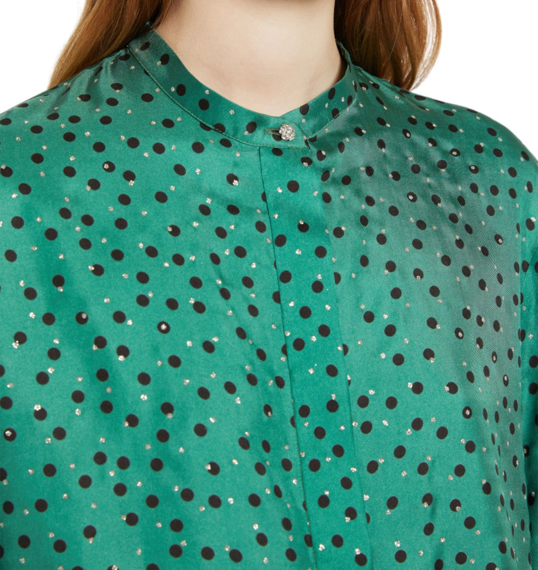 Max Mara Polka Dot Blouse With Bow Tie