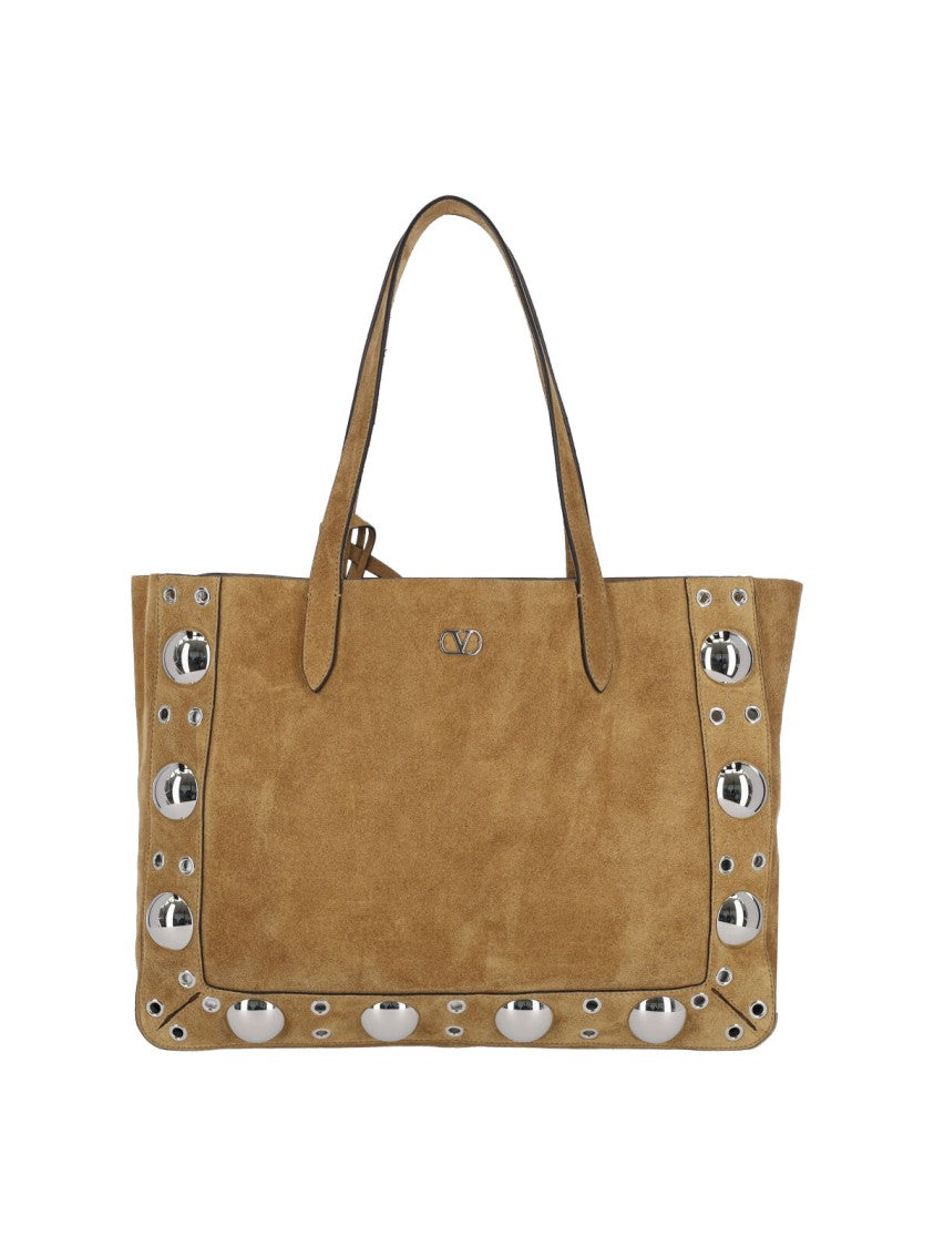Valentino Garavani Nellcôte Tote Bag Medium – Dark Brown