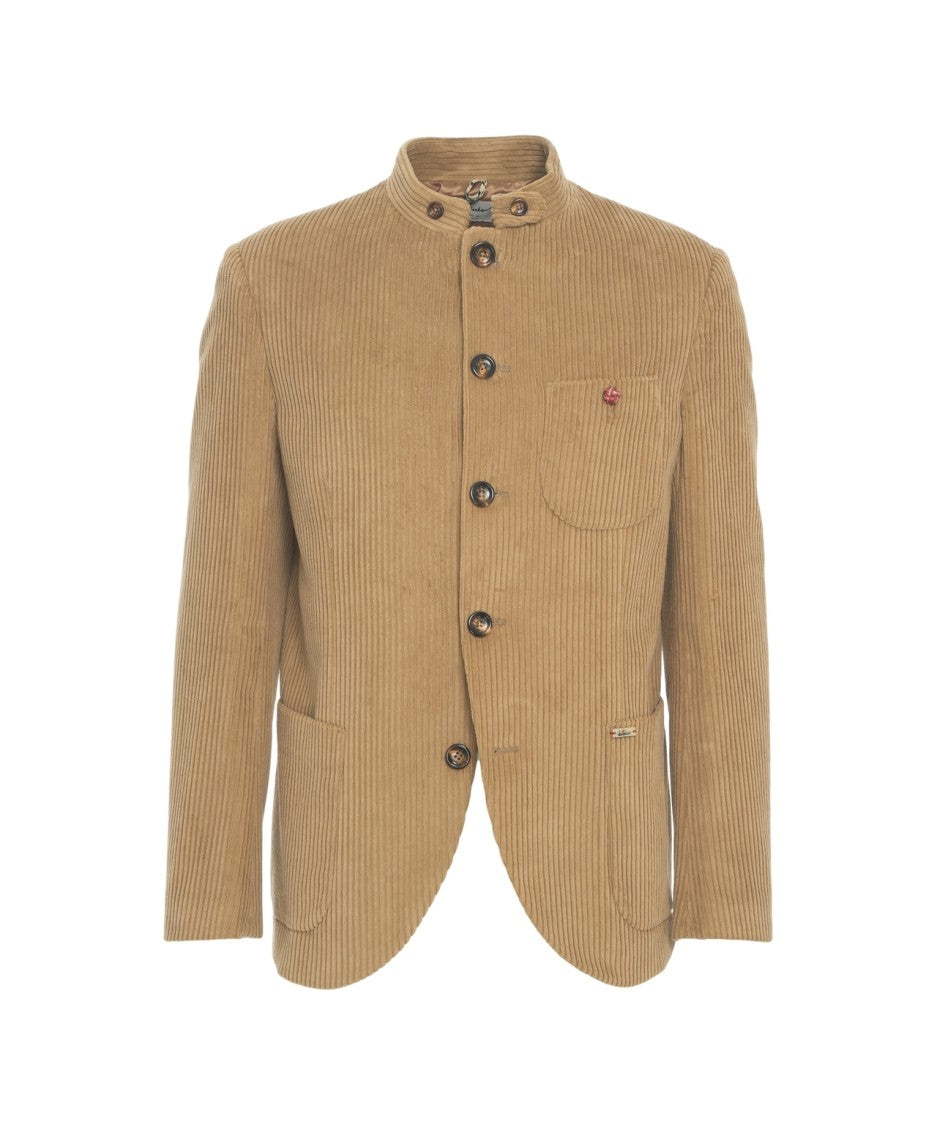 Luis Trenker Lusandro Corduroy Jacket With Stand-Up Collar And Structured Silhouette