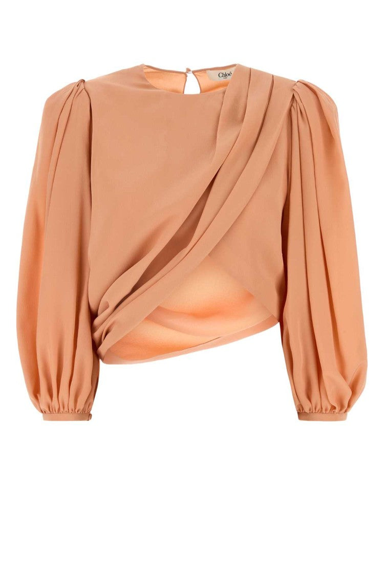 Chloé Salmon Crepe Top