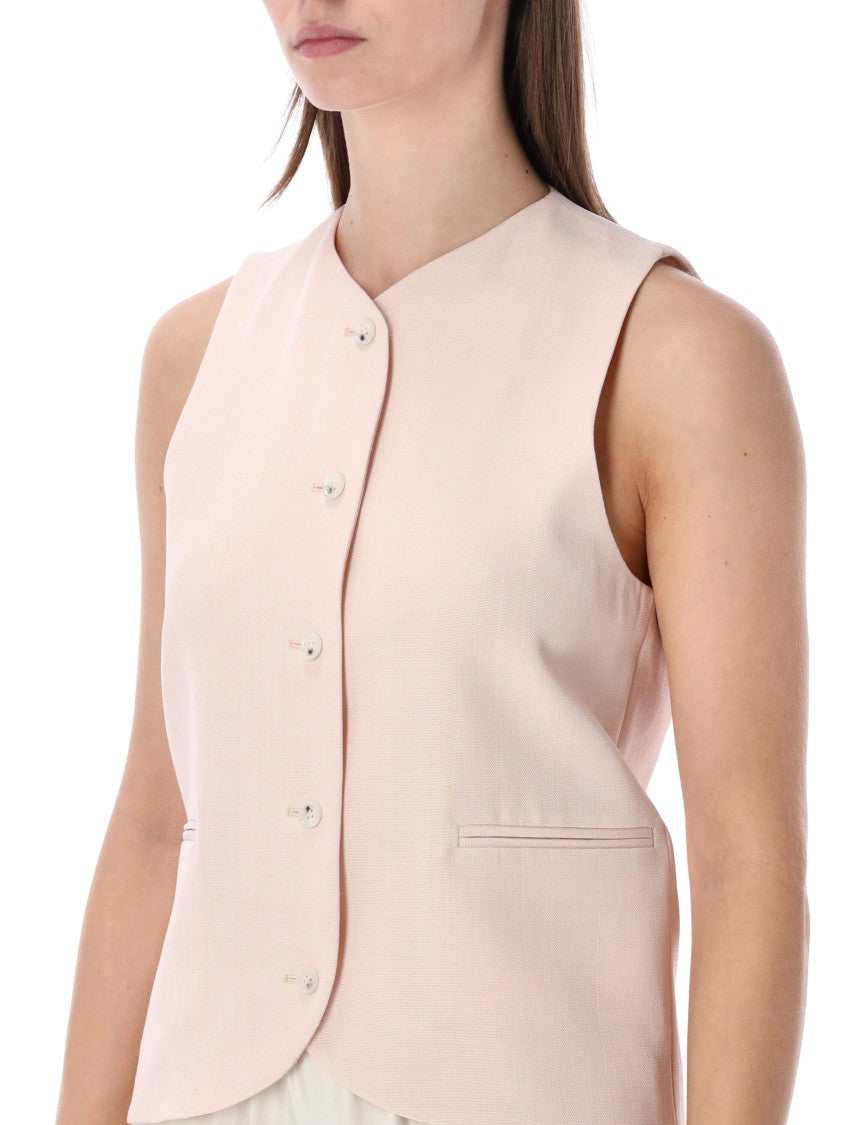 Loulou Studio Paco Tailored Structured Sleeveless Vest