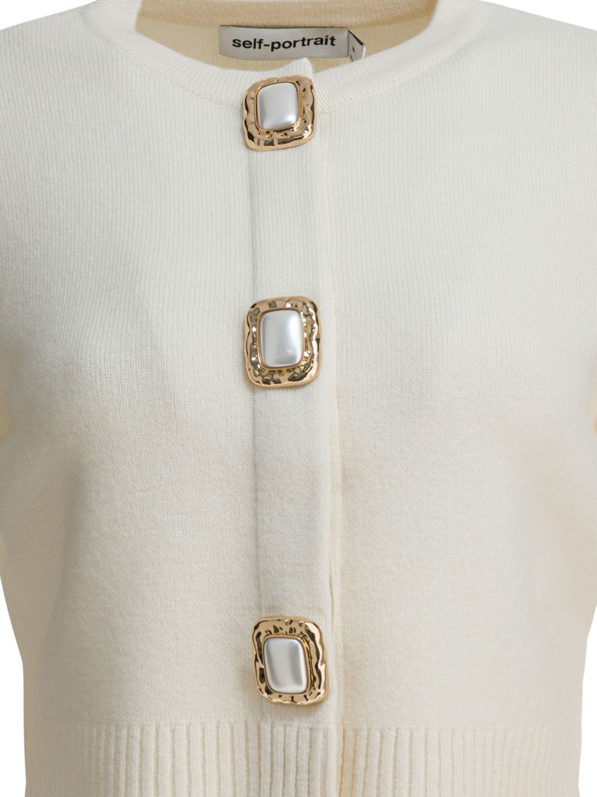 Self-Portrait Wool Cropped Cardigan