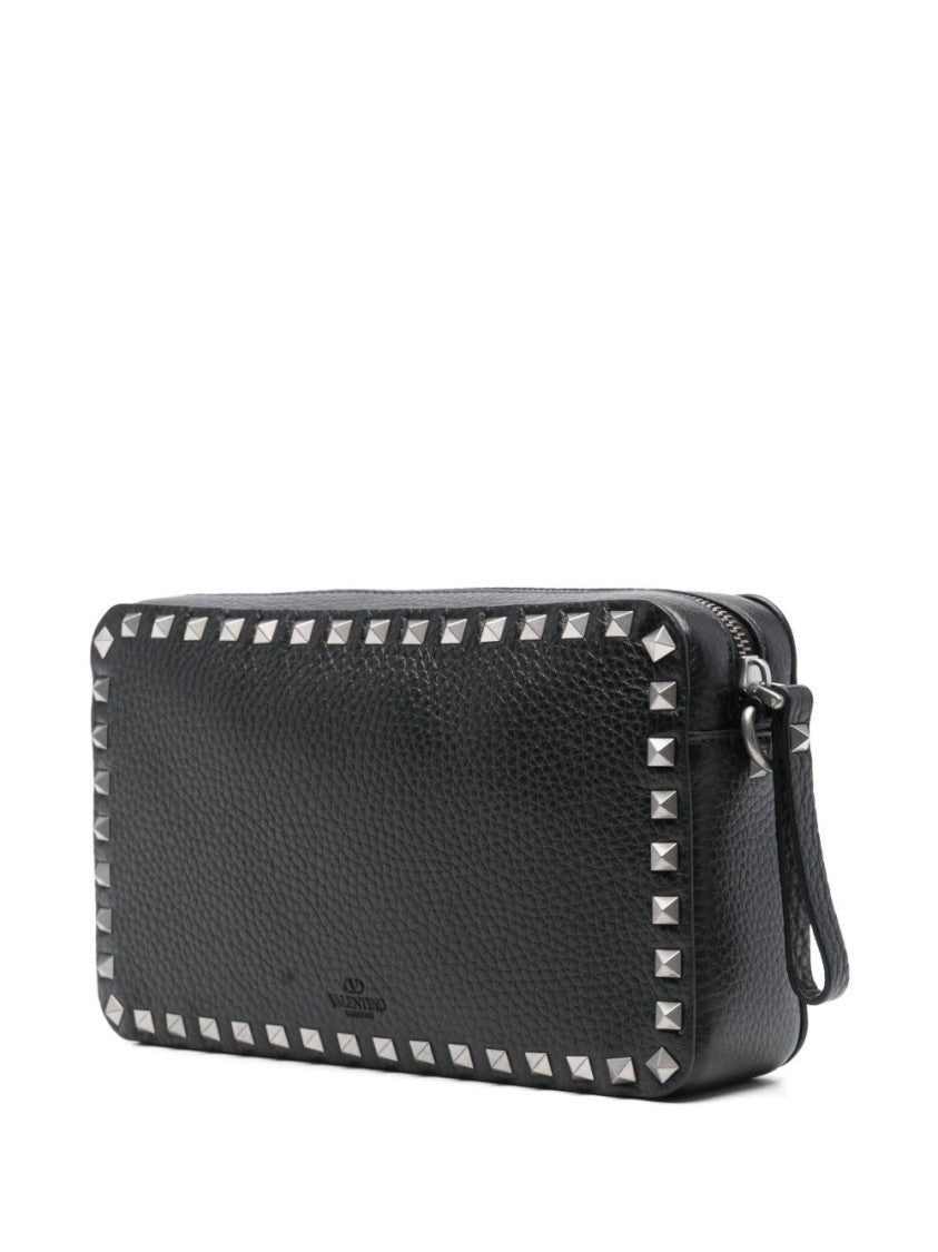 Valentino Garavani Rectangular Black Leather Bag