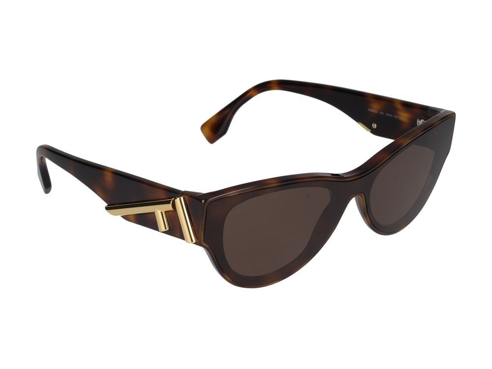Maison Fendi Gold Cat-Eye Frame Sunglasses