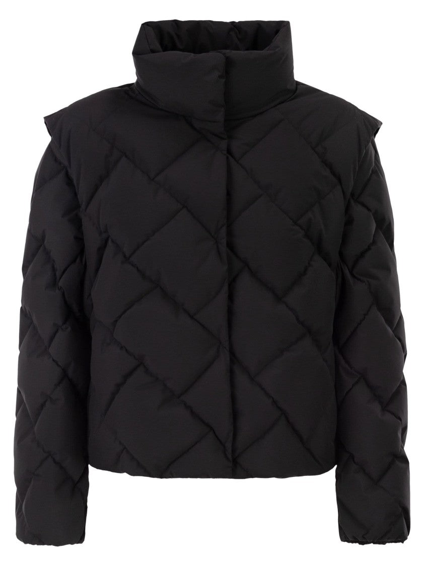 Herno Matt Nylon Down Jacket With Detachable Sleeves