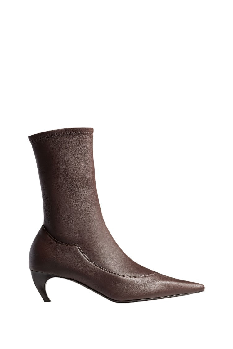 Khaite Valerie Mid Calf Boot 55 Stretch Lambskin Mid-Calf Boots