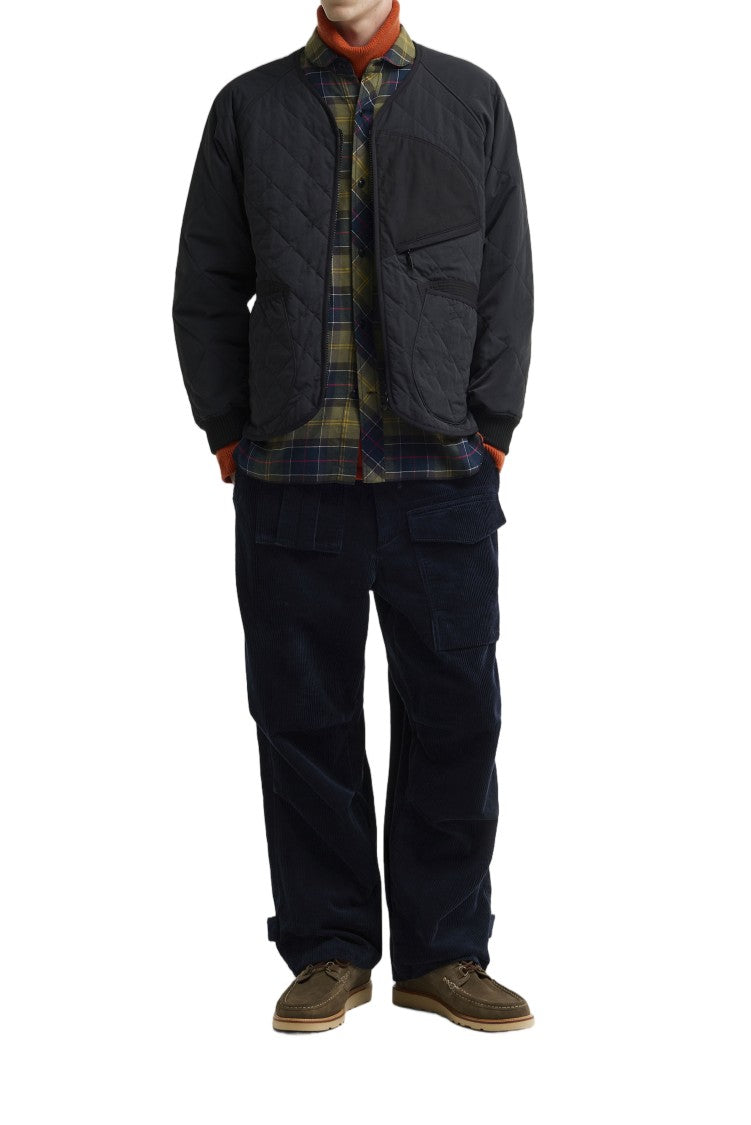 Barbour Black Diamond Quilted Ribbed Cuff Jacket