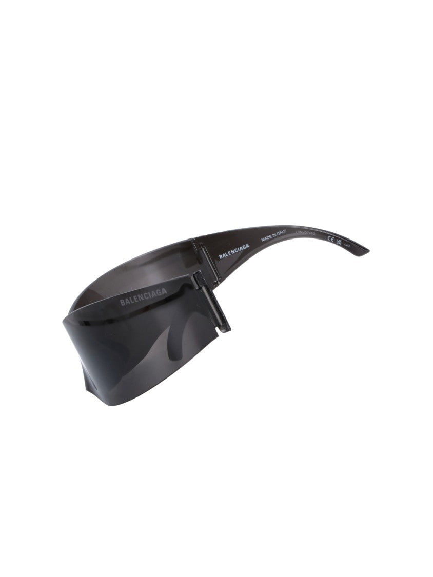 Balenciaga Avant-Garde Panther Mask Sunglasses In Black Polyamide