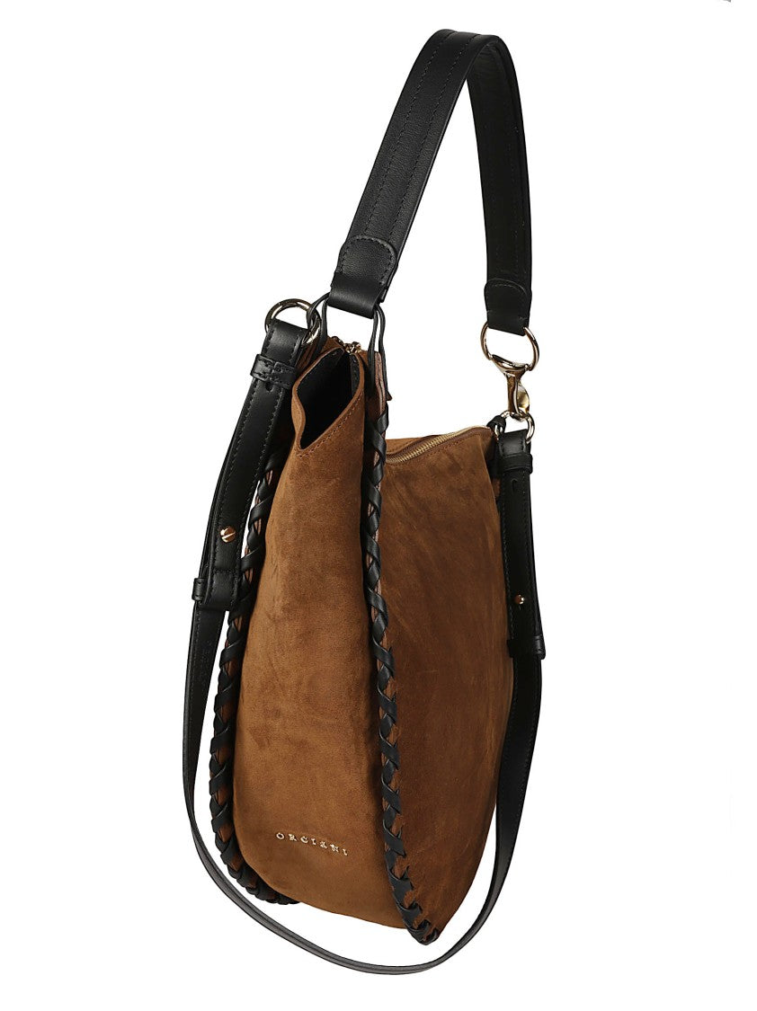 Orciani Chaos Medium Crescent Calfskin Shoulder Bag
