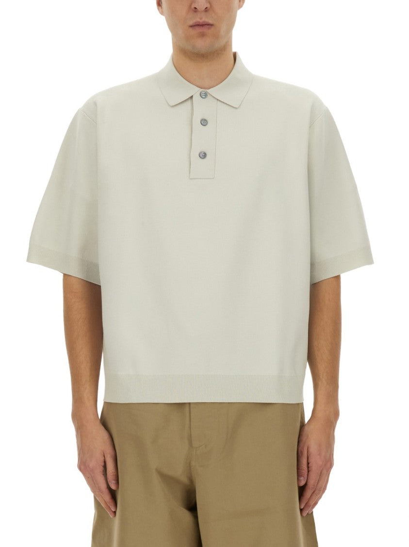 Studio Nicholson Short Sleeve Polo With Classic Collar