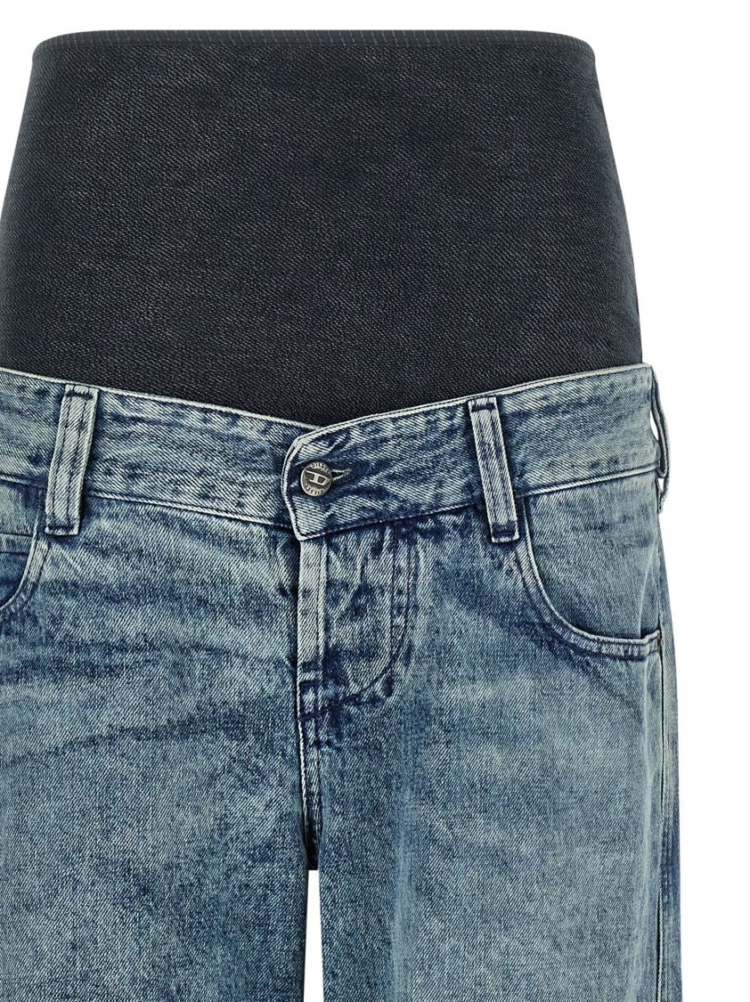 Diesel Stonewashed Cotton And Hemp Denim Jeans