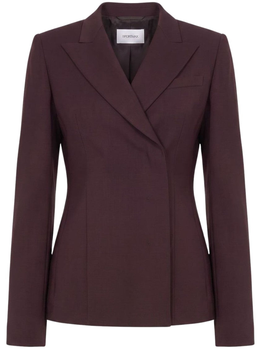 Sportmax Bordeaux Structured Tailored Blazer