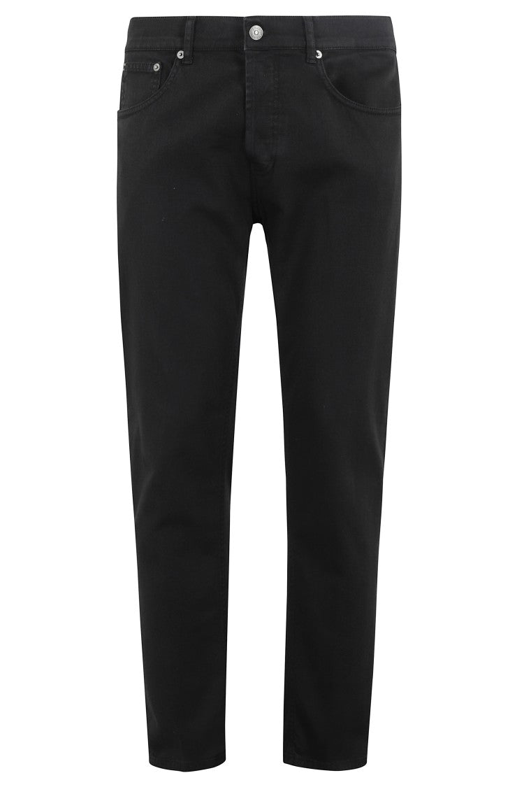 Dondup Carrot Leg Black Jeans With Five-Pocket Design