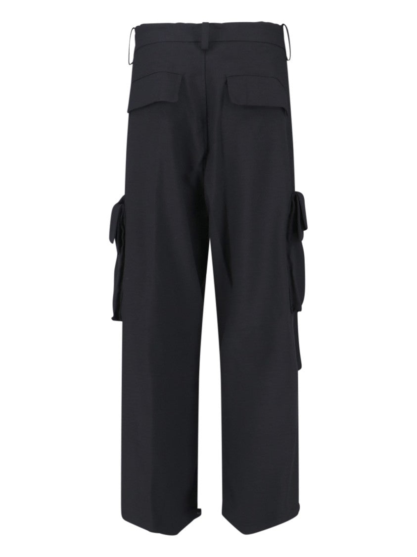 Y-3 Cargo Trousers With Cut-Out Detail – Black