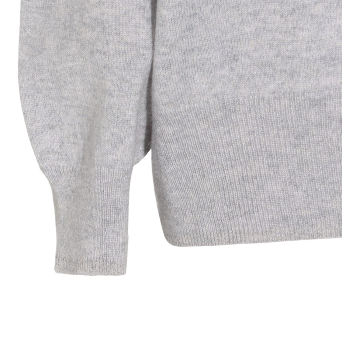 Malo Light Grey Ribbed Turtleneck Sweater