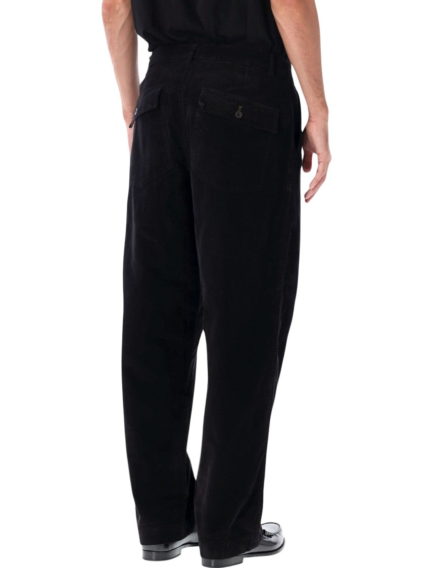Universal Works Wide-Fit Black Chinos With Military-Inspired Design