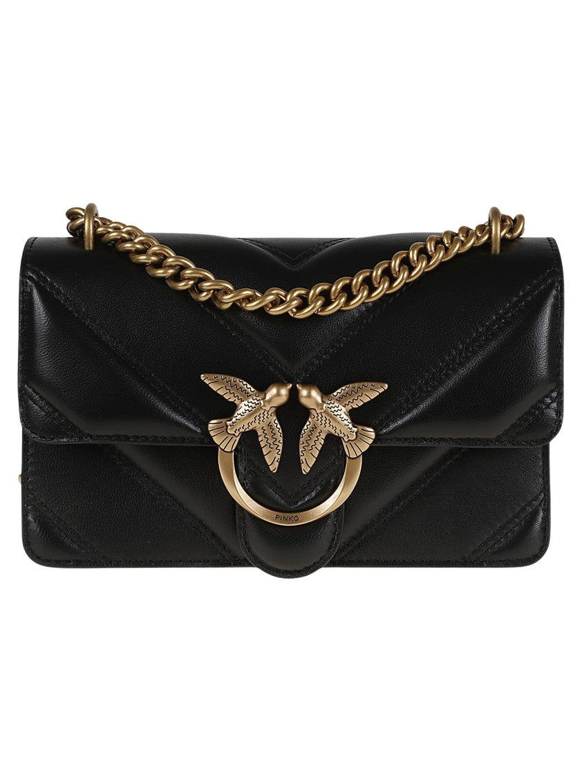 Pinko Quilted Nappa Leather Crossbody Bag