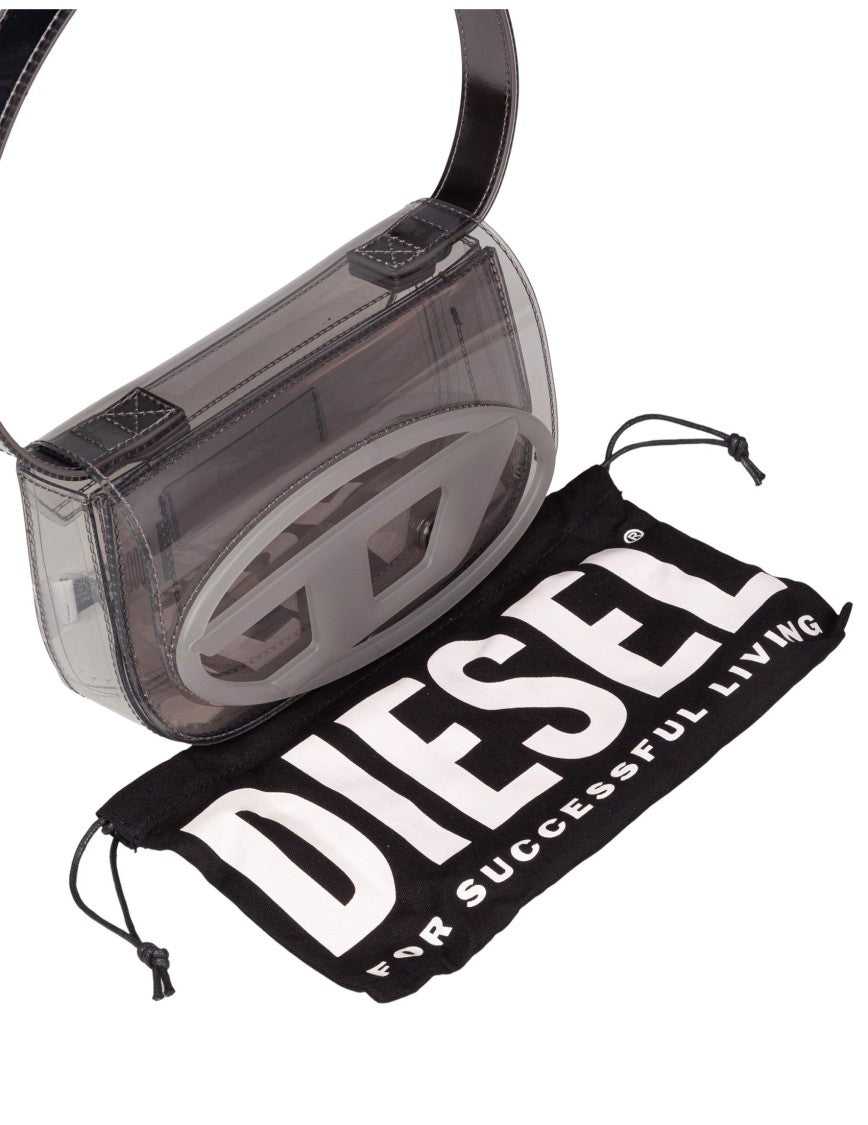 Diesel Grey Jelly-Effect Transparent Body Handbag