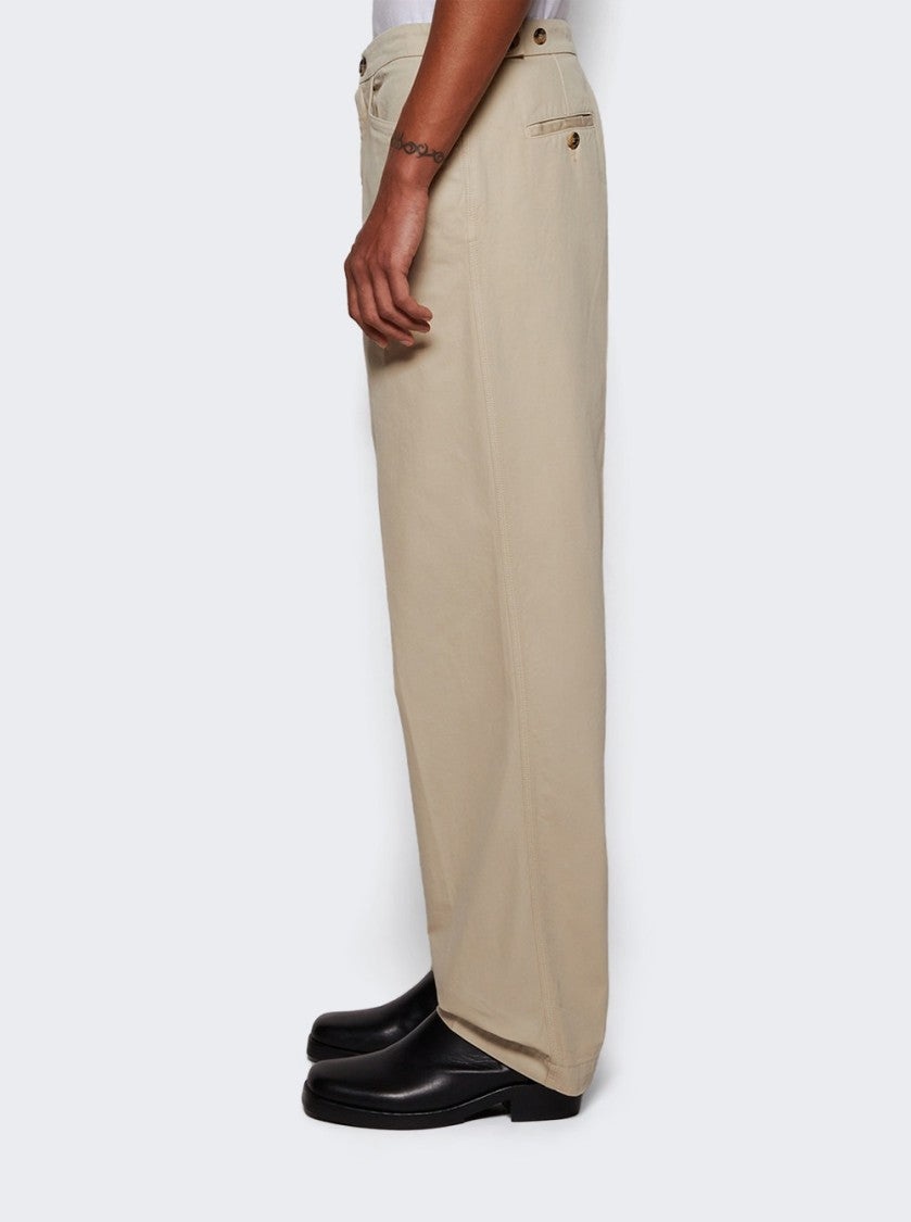J. W. Anderson Button Detail Straight Leg Trousers - Cream