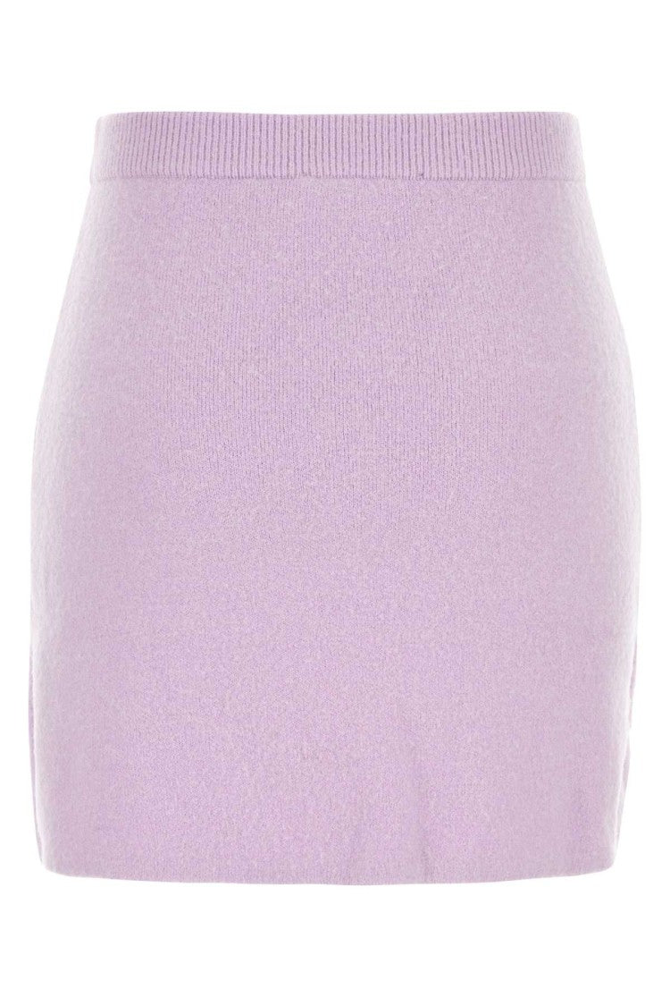 Self-Portrait Lilac Stretch Viscose Blend Mini Skirt