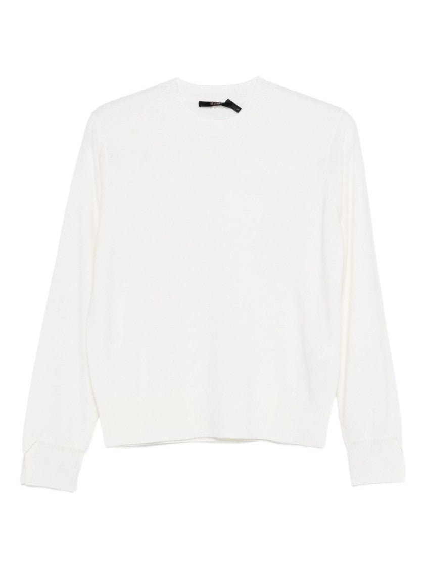 Seventy Sergio Tegon Cream Wool-Cashmere Blend Seventy Sweater