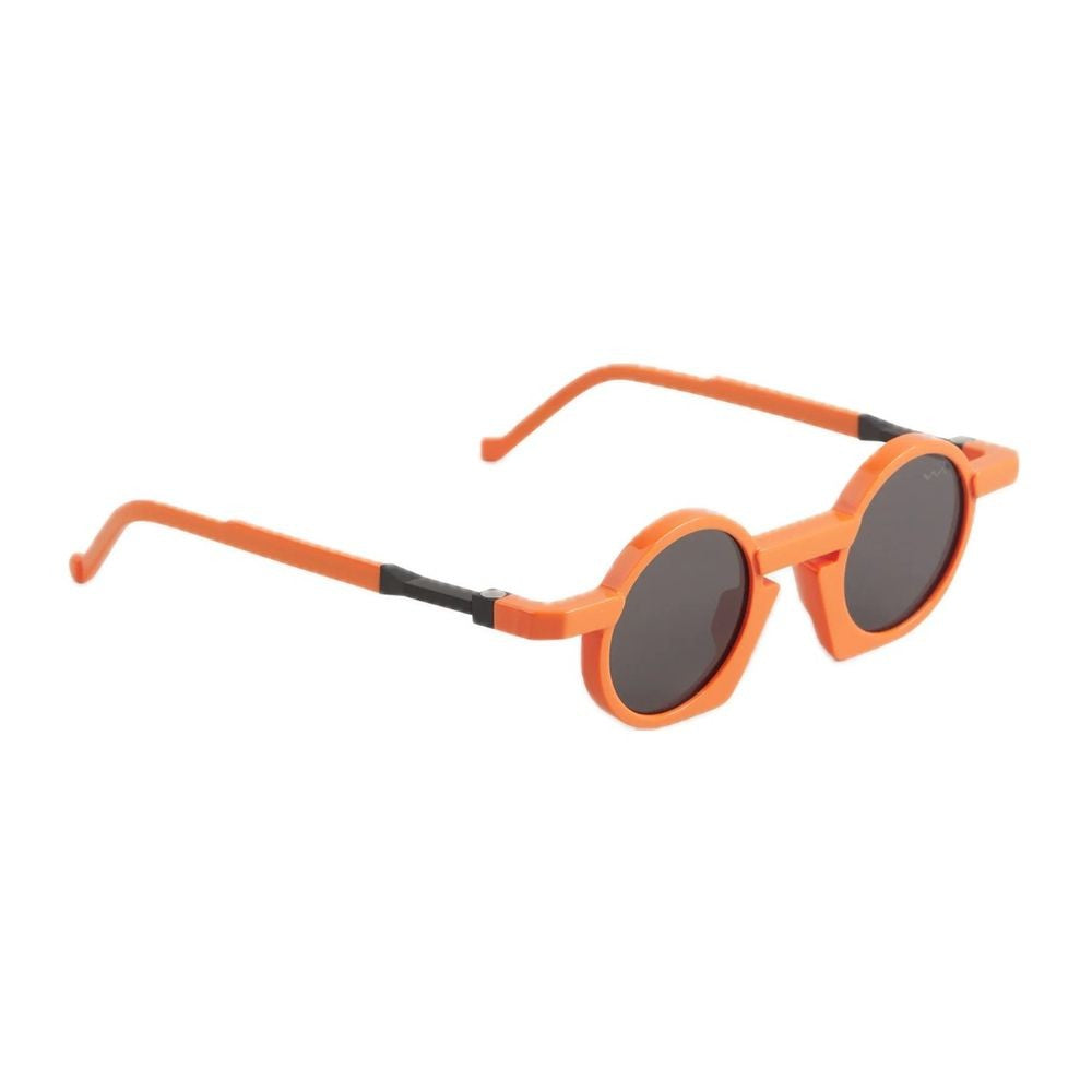 Vava Bl0043 Black Label Architectural Round Sunglasses In Glossy Orange Bio-Acetate