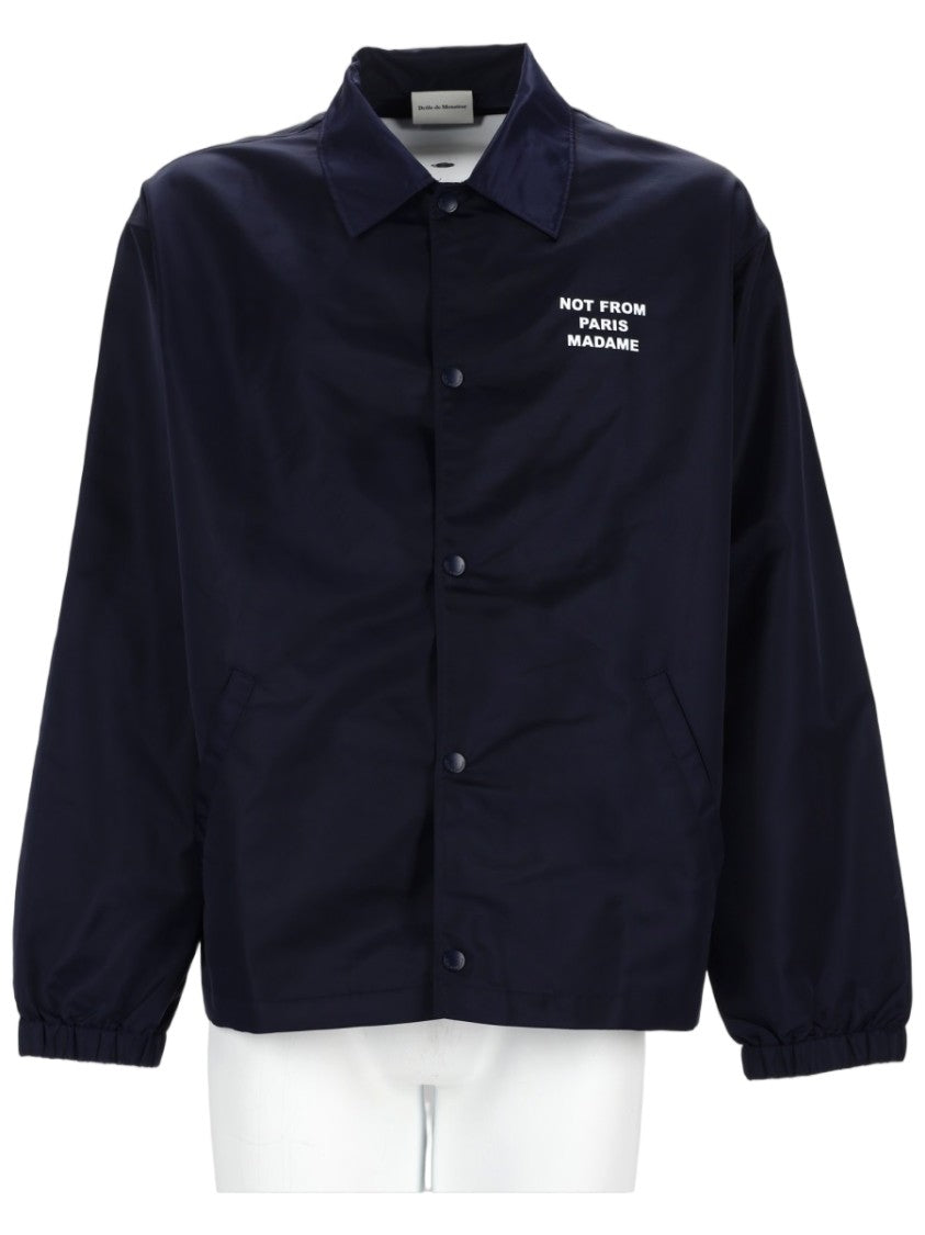 Drôle De Monsieur Slogan Lightweight Boxy Fit Statement Text Jacket