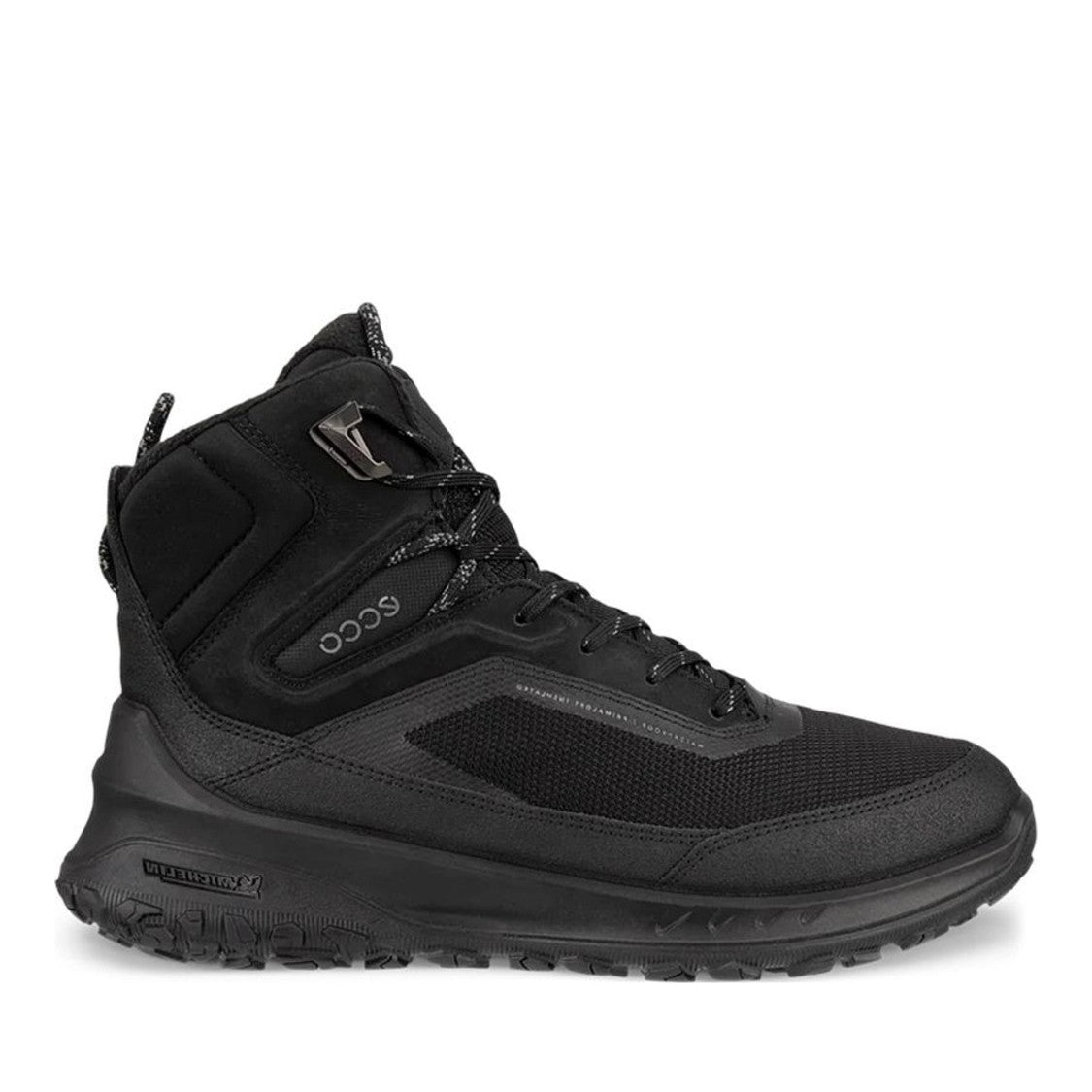 Ecco Black Ult-Trn Ult-Trn Rugged Tread Lace-Up Leather Ankle Boots