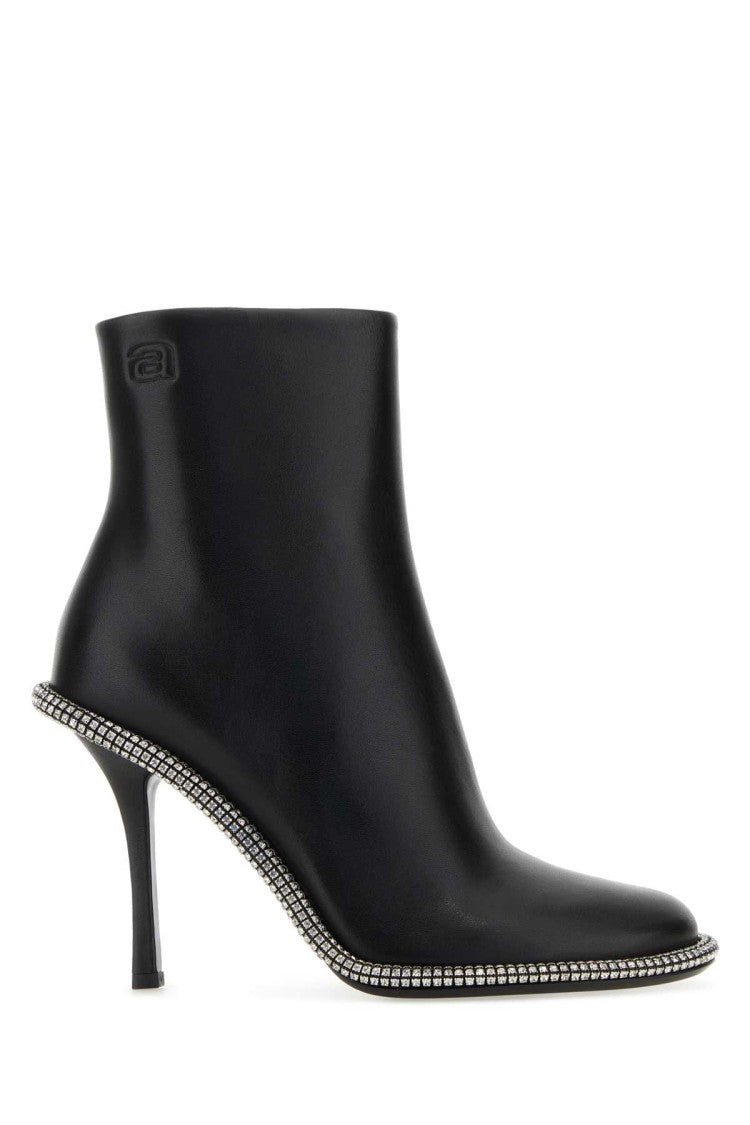 Alexander Wang Black Leather Kira 105 Ankle Boots