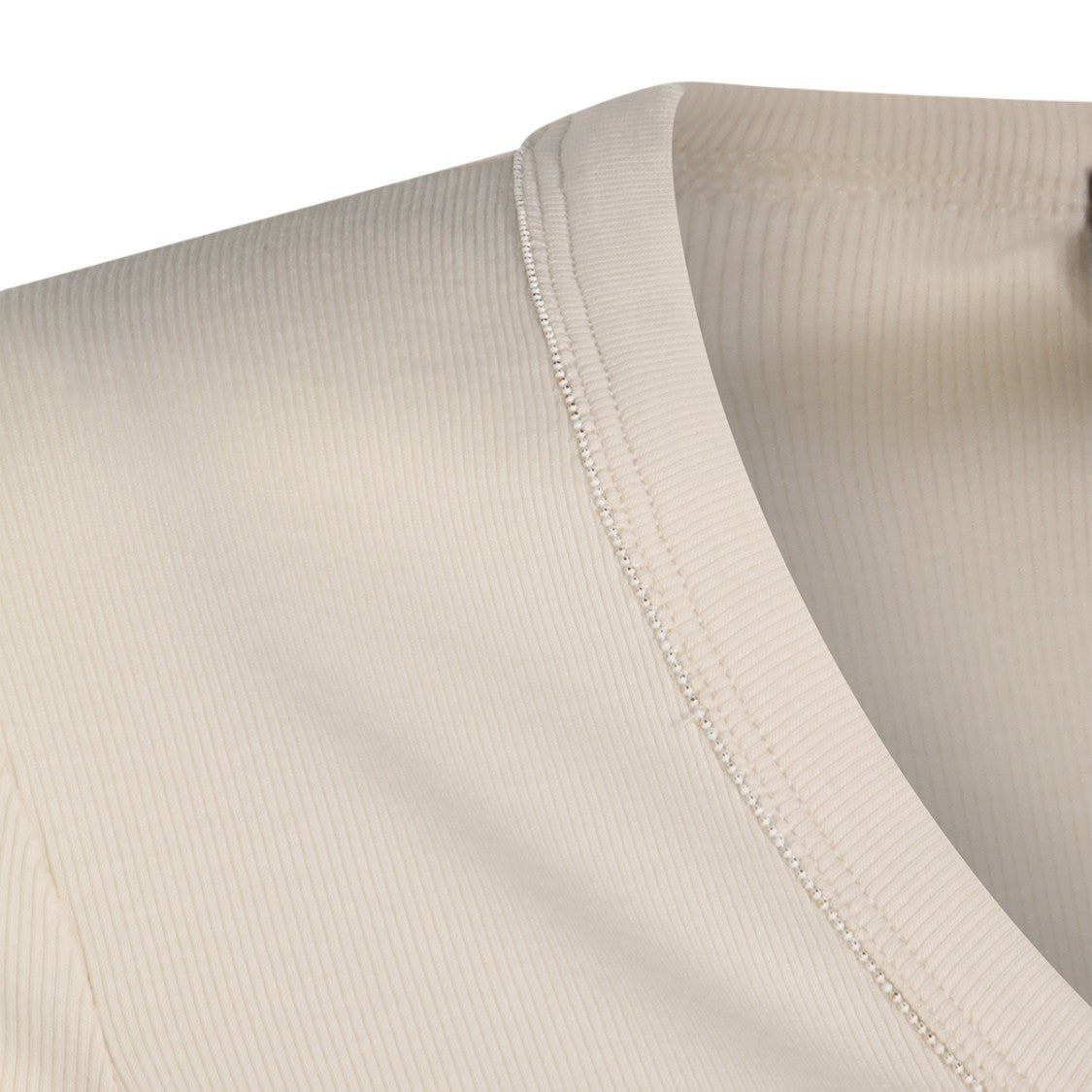 Fabiana Filippi Fitted Scoop Neck Top With Elbow-Length Sleeves