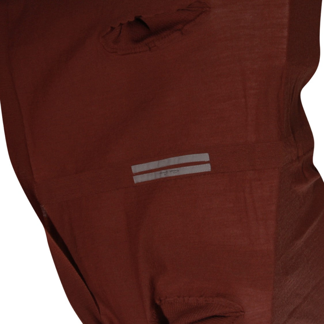 Rick Owens Draped Brown Sweater With Asymmetrical Hemlines
