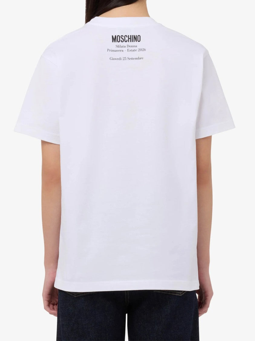Moschino Black Bold Print Relaxed Fit Cotton T-Shirt