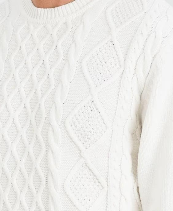 Armani Exchange Three-Dimensional Textured Crew-Neck Sweater
