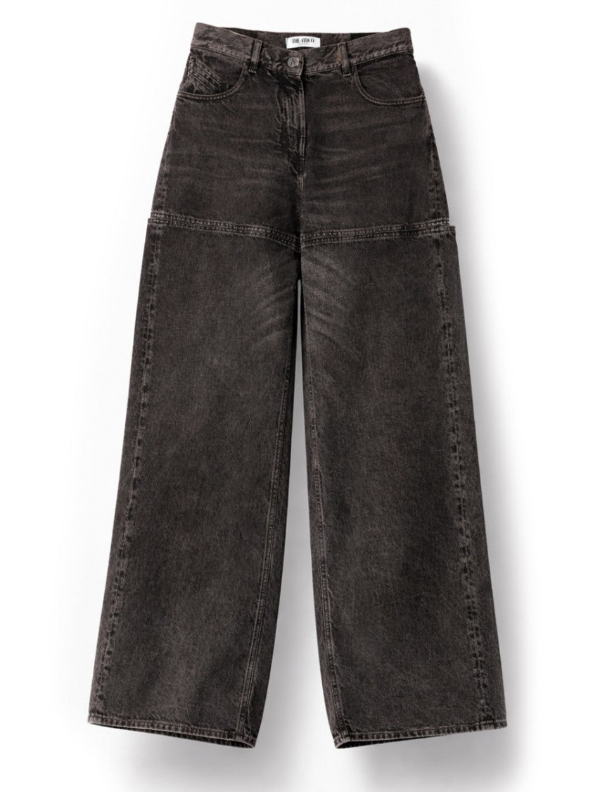 The Attico Washed Black Detachable Lower Jeans