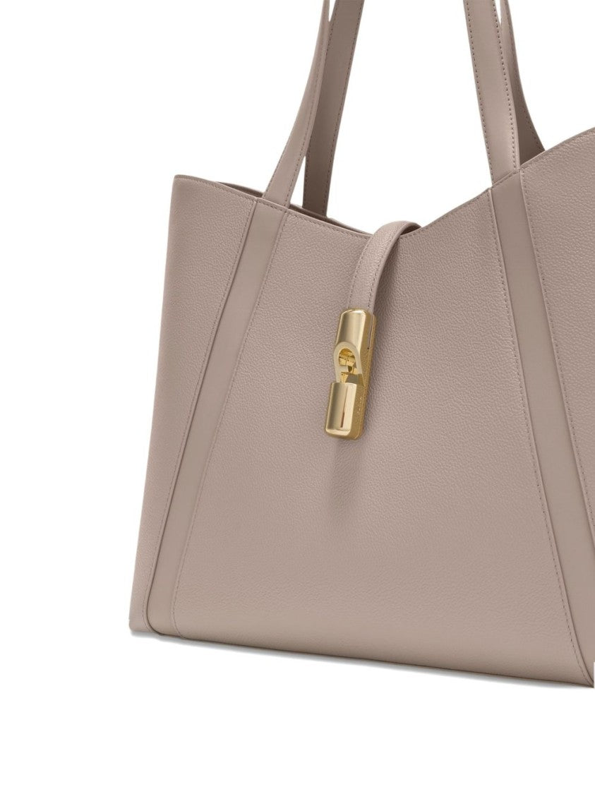 Furla Structured Smooth Leather Tote Bag