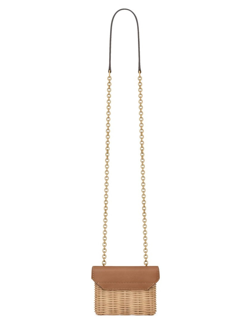 Saint Laurent Box June Woven Osier Micro Bag