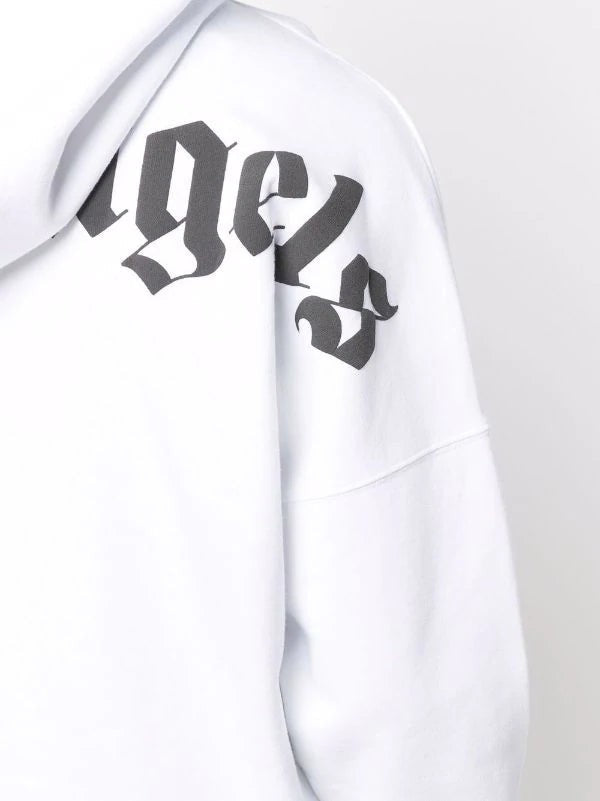 Palm Angels Logo-Print Drawstring Hoodie