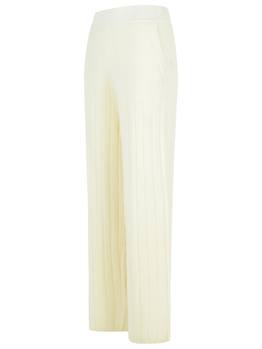 Max Mara 'Jardin' White Cachemire Jogger Pants