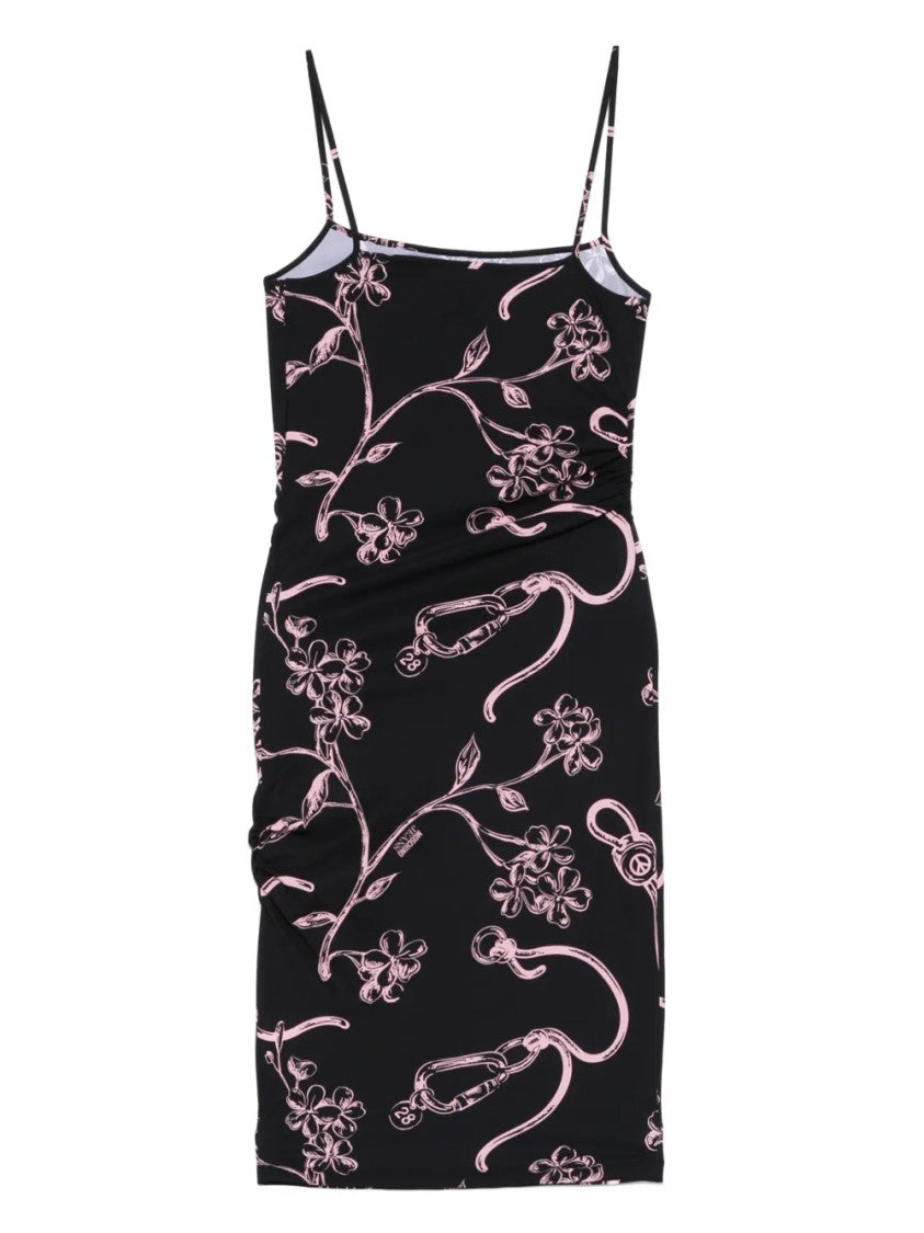 Moschino Fitted Bodice Dress With Flared Skirt
