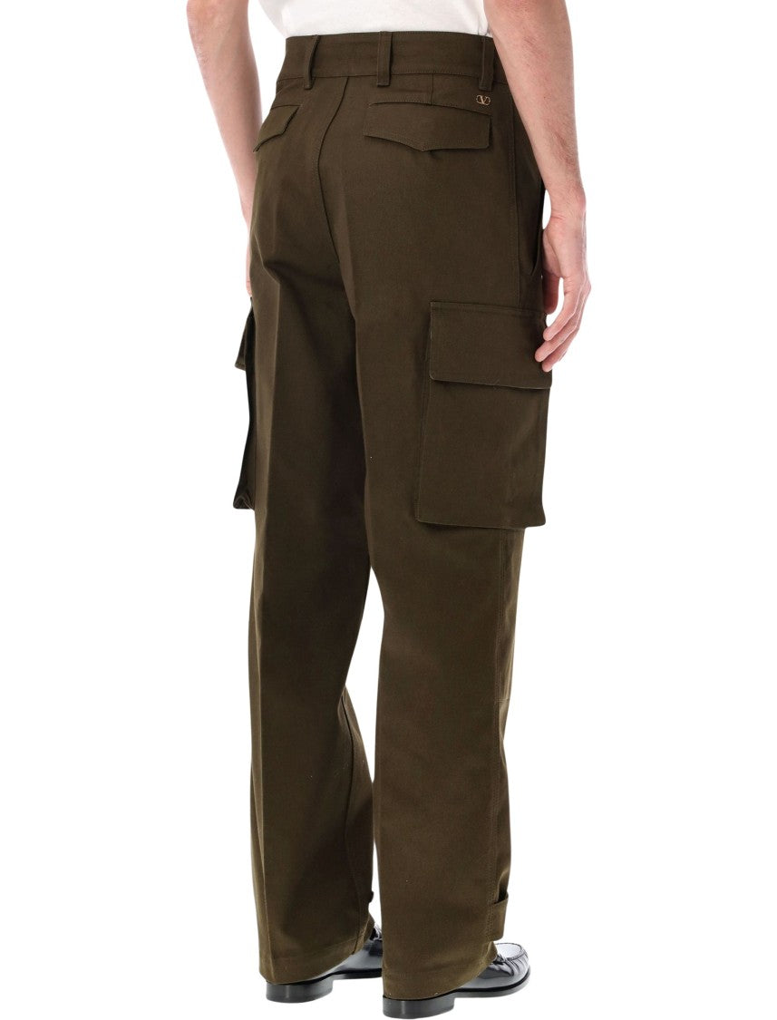 Valentino Garavani Vlogo Signature Cotton Cargo Utility Pants