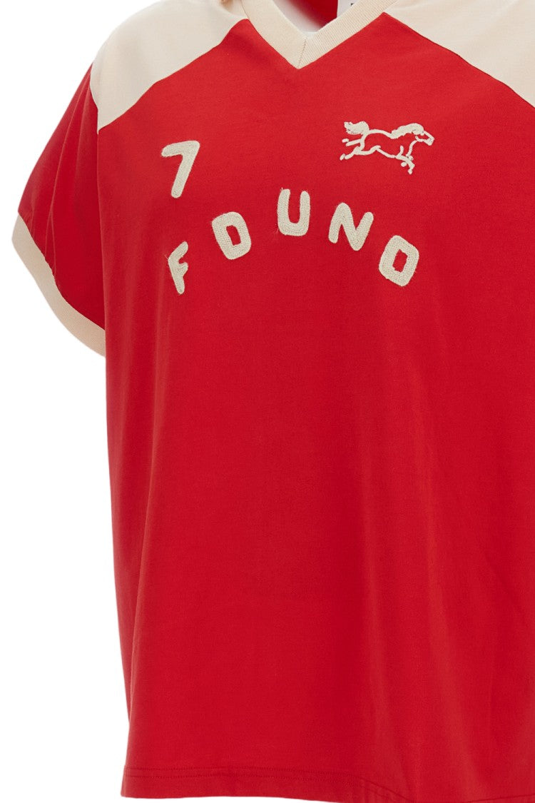 Found Vintage Sports-Style Jersey With Embroidered Details
