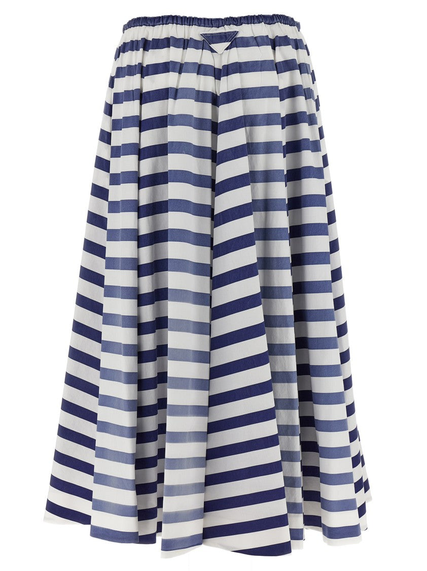 Prada Retro Striped Skirt