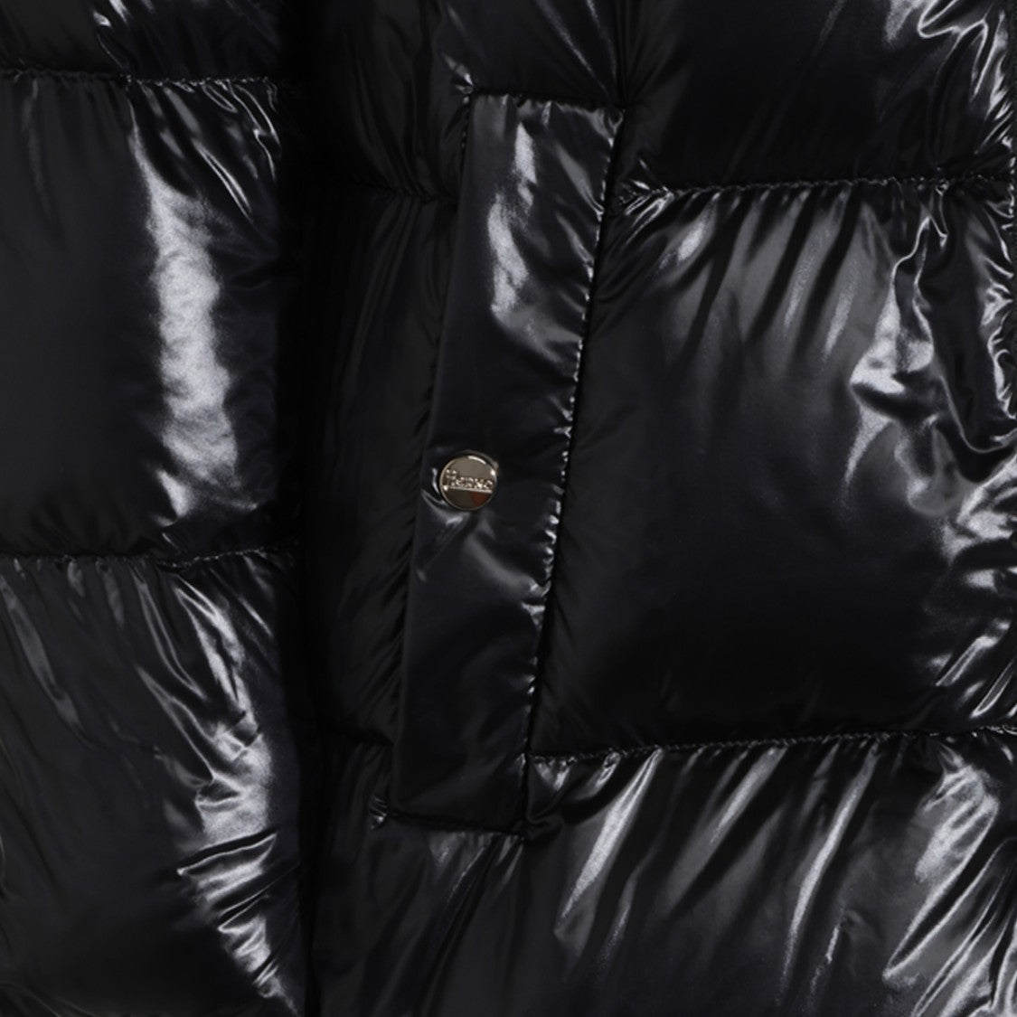 Herno Quilted Longline Down Coat With High Collar
